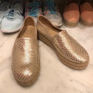 Gold Metallic Espadrille